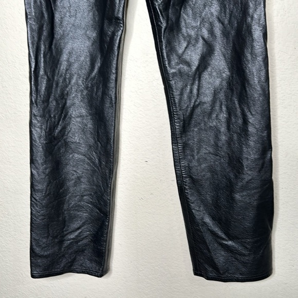 NWOT Revolve AGOLDE Recycled Leather Criss Cross Straight Pants in Detox Sz 30 - Picture 10 of 16